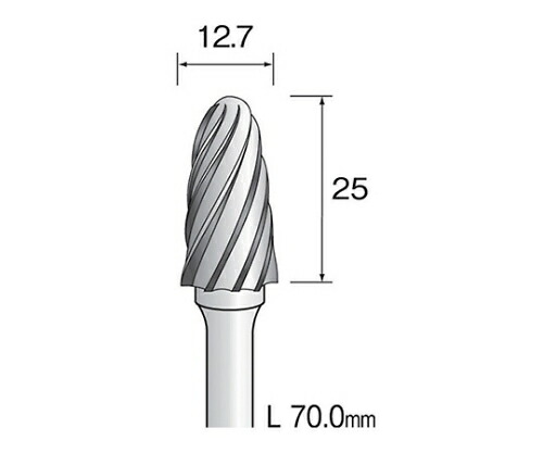 管する 超硬截断機（軽銀） 刃先：Φ12.7×25 軸径：6 1個 BC5134