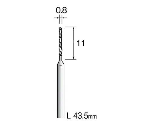 店内全品ポイント5倍★要エントリー★ミニター ツイストドリル ハイス 0.8mmΦ (10個) 1パック(10個入) KA1114|Shop de clinic店