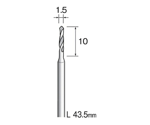 店内全品ポイント5倍★要エントリー★ミニター ツイストドリル ハイス 1.5mmΦ (10個) 1パック(10個入) KA1121|Shop de clinic店