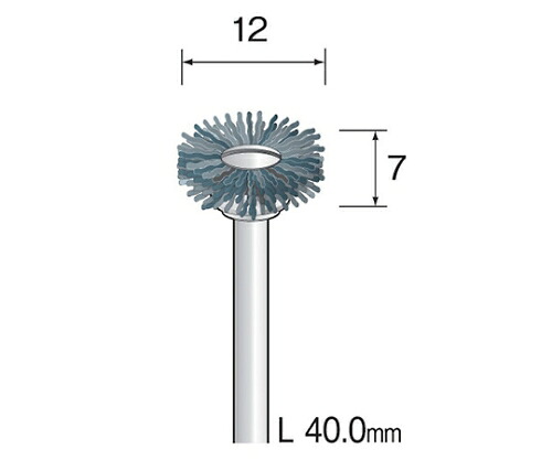 管する Ｃ砥粒入ナイロン毛はらい （３個） 1容器に並べる(3個入) FC2421