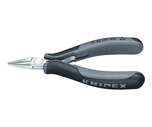 店内全品ポイント5倍★要エントリー★KNIPEX エレクトロニクスプライヤー（パッケージ入） 1本 3522-115ESD｜Shop de clinic店 8,584円