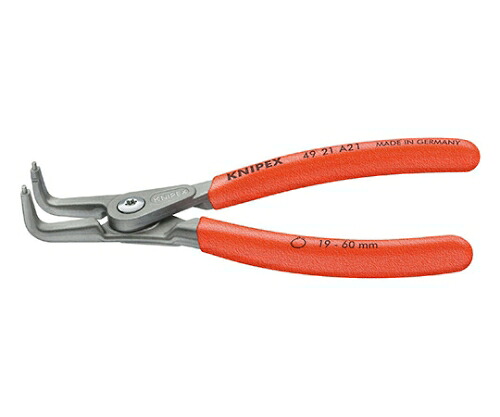 店内全品ポイント5倍★要エントリー★KNIPEX 軸用精密スナップリングプライヤー 曲(パッケージ入) 1本 4921-A41|Shop de clinic店