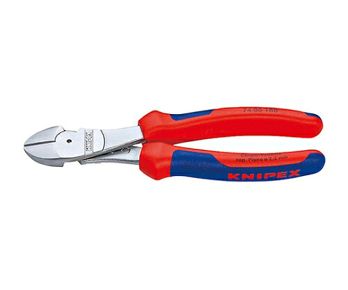 KNIPEX 豪然たる型斜ニッパー（硬線用）（包み入） 1本 7405-180