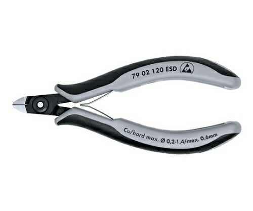 KNIPEX エレクトロニクスニッパー　ＥＳＤ 1本 7902-120ESD