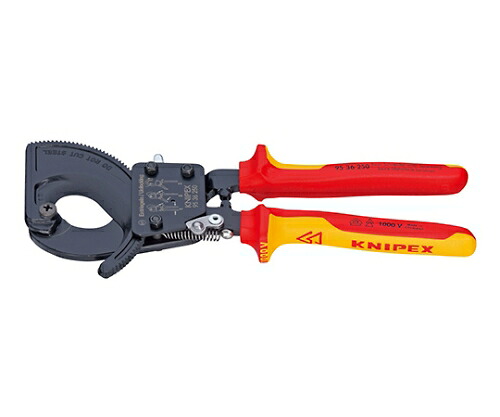店内全品ポイント5倍★要エントリー★KNIPEX 絶縁ケーブルカッター 1000V(ラチェット式) 1本 9536-250|Shop de clinic店