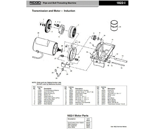 RIDGID 産出量 鎖歯車 Ｆ／１８２２ 1個 34862
