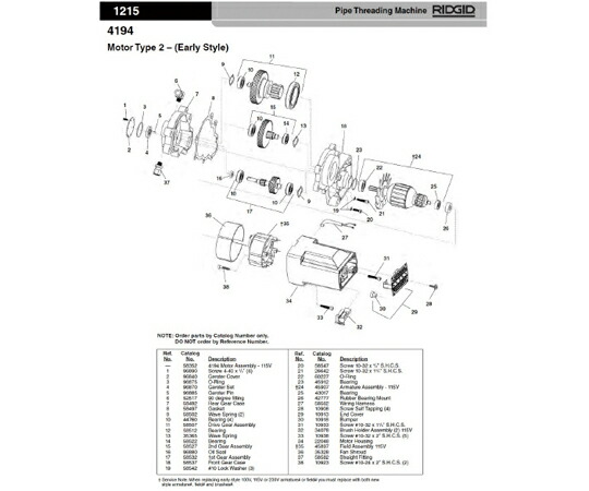 RIDGID ベアリング　Ｆ／１２１５ 1個 58512