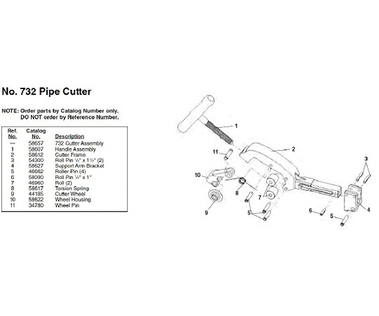 RIDGID フィードスクリュー　ハンドル　Ｆ／１２１５ 1個 58607