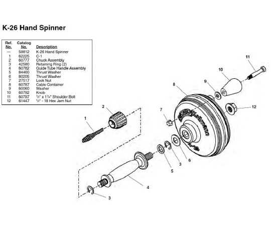 RIDGID コンテナ　ケーブル　Ｆ／Ｋ－２６ 1本 60787 8,701円