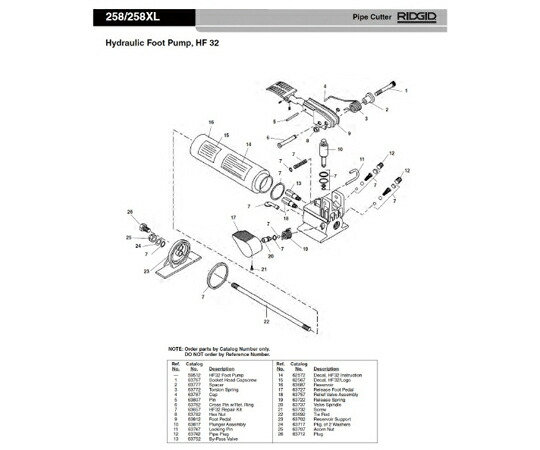 RIDGID 上木 発条 Ｆ／２５８ 1個 63722