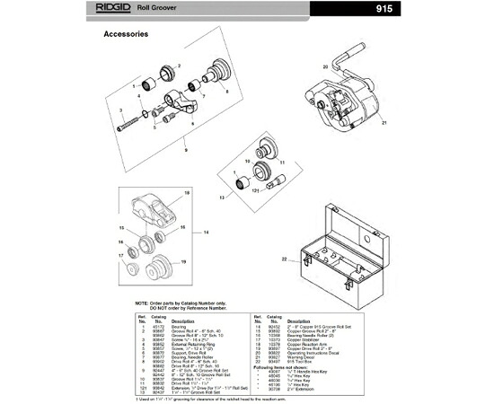 RIDGID ２００－３００Ａ ドライブロール Ｆ／９１５ 1個 93882