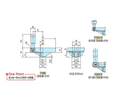 イマオコーポレーション ツインスポークハンドル車 1個 TWN250