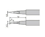 太洋電機産業（goot） 替こて先　XST-80G用 0.5mm幅 1本 XST-80HRT-0.5