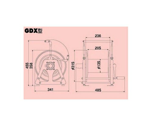 ハタヤリミテッド ガスリール　ホース付　30M 1台 GDX-30