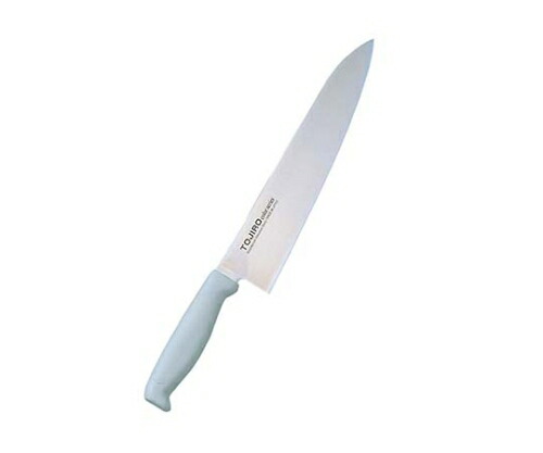 藤寅工業 トウジロウ カラー庖丁 牛刀 24cm F-127W 白 1個 7587710