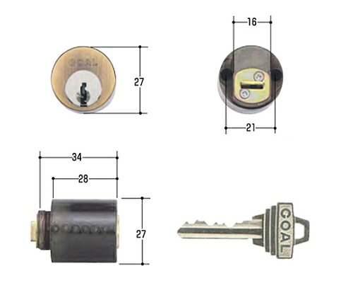 ゴール GOAL取替用シリンダー 1個 GCY-103