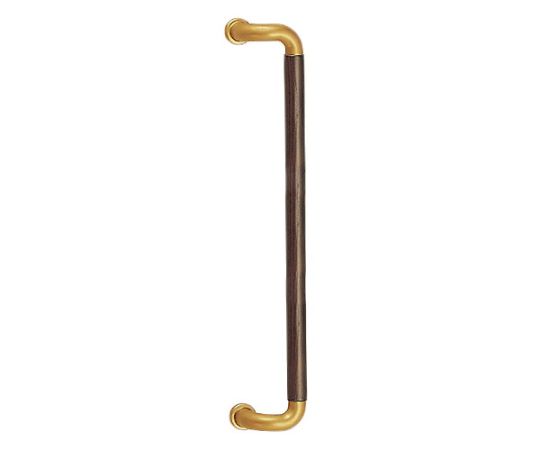 シロクマ L型ハーモニー取手 （亜鉛合金+自然木） 両面用425mm AG/オーク 1個 No.121 7,296円
