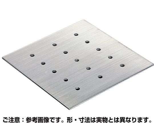 奥岡製造所 水抜き用窪溜まり蓋 集水桝用 人道用 450×450粍 丸穴 髪の毛生産ライン仕上 1枚 OSPB-5-45