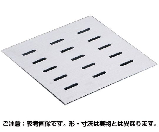 奥岡製造所 水抜き用窪溜まり蓋 集水桝用 人道用 500×500粍 長穴 髪の毛伝達ルート仕上 1枚 OSPB-3-50 設備-研究・実験用品
