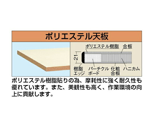 サカエ 軽さ用天板 21t ポリエステル天板 1枚 KK-9075PTCI