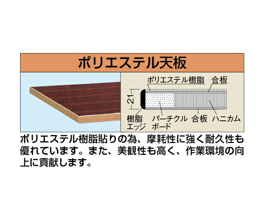 サカエ 軽さ用天板 21t ポリエステル天板 1枚 KK-1245PTCI