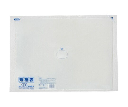 ジャパックス LD規格袋 0.03mm厚 No.18 LLDPE 透明 0.03mm 1ケース(100枚×15冊入) K-18