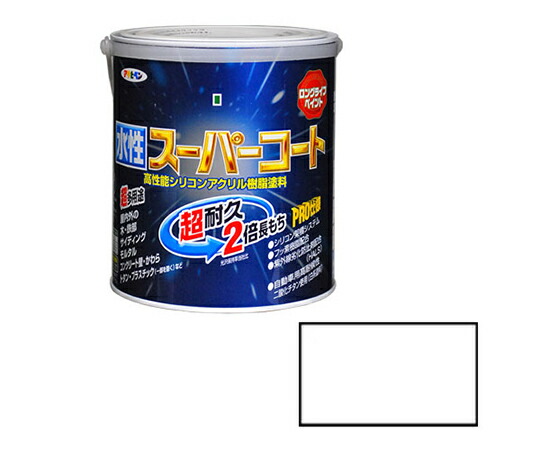 【おまとめお得な２個仕掛ける】アサヒペン 水溶性百貨店厚地の外套 1.6L (白) 1個