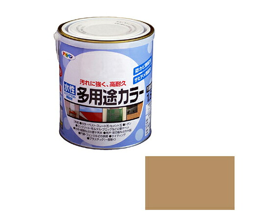 アサヒペン 水性多用途カラー 1.6L (ソフトオーカー) 1個