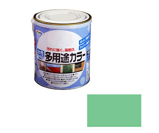 アサヒペン 水性多用途カラー 1.6L (ライトグリーン) 1個