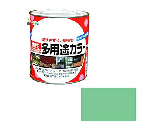 アサヒペン 油性多用途カラー 1.6L (ライトグリーン) 1個