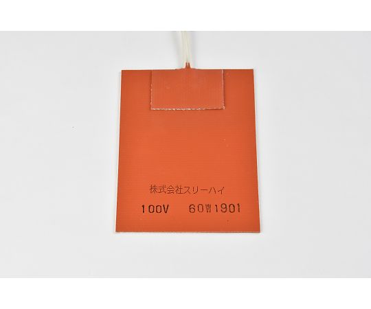 店内全品ポイント5倍★要エントリー★ThreeHigh 【シロキサン対策品】シリコンラバーヒーター　【両面テープ付き、リード線延長10m】100V　60W　75mm&times;100mm 1枚 SR100-60-75-100-P-L10-B｜Shop de clinic店