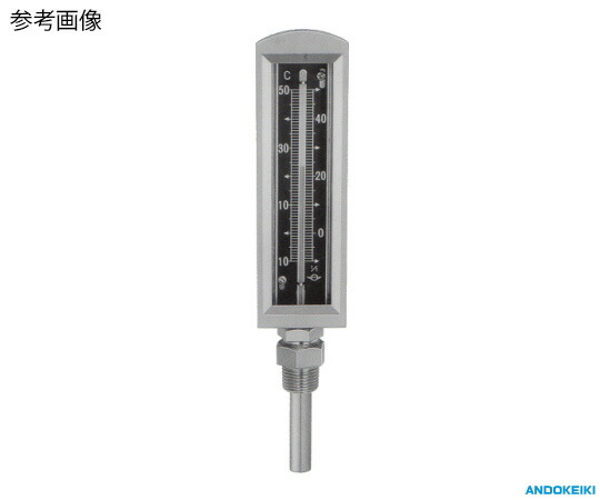 安藤表示計器製工所 平直型防御すること枠入体温計（判定基準直型） -10～50℃ BSBM防御すること管付 L\u003d35mm×φ13 1個 AMS-1050-35H-B