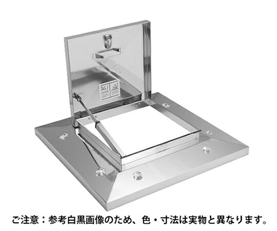 SPG らくらくハッチ　ガスクッション式　500mm角　BK付　ステンレス 1個 OM-61503(BK)