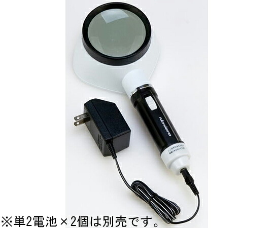 読みやすい光学 ともし火付ルーペ 瑠璃水晶体 3.5倍 80粍 ACアダプタ付 1個 CD-262AC