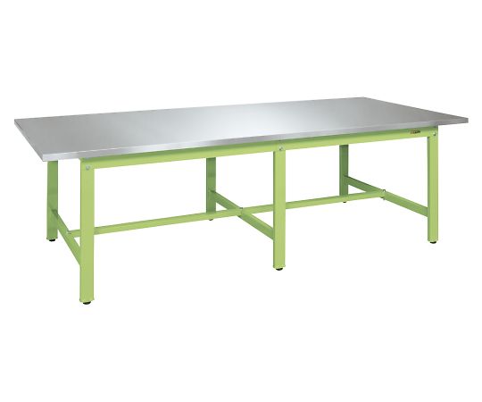 店内全品ポイント5倍★要エントリー★サカエ 大型作業台（ステンレスカブセ天板仕様）　W2400&times;D1100&times;H740mm 1個 SUS4-2411HC｜Shop de clinic店