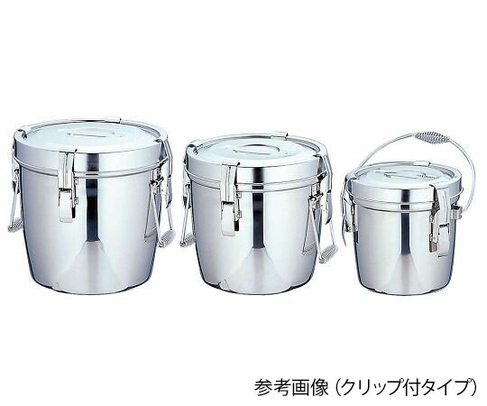 ホクリク総業 18-8 二重保温食缶ゼムクリップなし 6L 1個