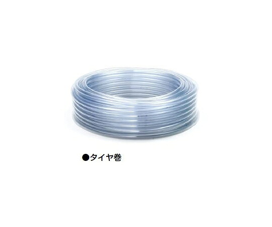 カクイチ 澄み切った導管 25×29粍 50m巻（タイア一巻き） 1巻(50ｍ入) ﾄｳﾒｲﾎｰｽ-ﾀｲﾔ-25X29-50m