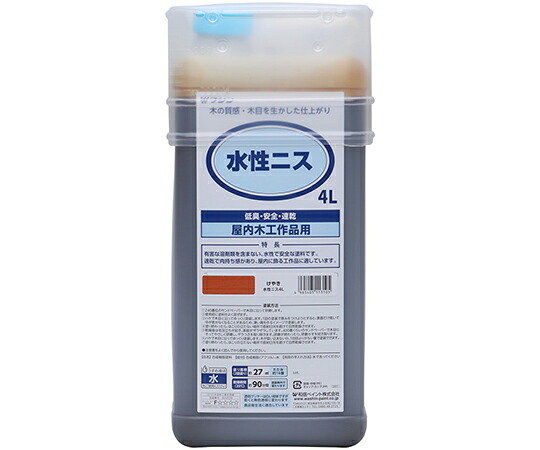和信ペイント 水性ニス　けやき　4L 1個 #911306