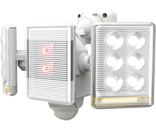 ムサシ 9W×2灯 無償性手式 LED感知器ともし火 遠隔操作付 1台 LED-AC2018 防犯センサー-日用品雑貨・文房具・手芸