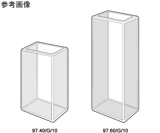 Starna Scientific 比色計/吸光光度計セル 試料室幅16mm 窓材質：光学ガラス（334-2500nm） 光路長：2.5mm 1.400mL 1個 97.40/G/2.5