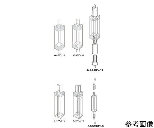 Starna Scientific 螢光インライン流れ水晶独居室 風変わり螺旋釘付き添い人 光路長：1粍 0.030mL 1個 3-1.30/TC/Q/1