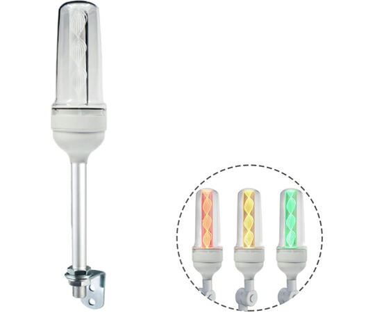 日機 導光柱式LEDアラームライト L型金具 点滅有り 1台 NLA70DC3B2DSRYG