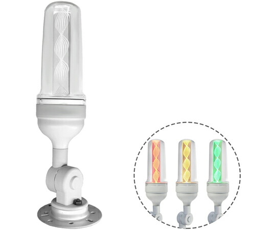 日機 導光柱式LEDアラームライト 金属台座 可倒式 1台 NLA70DC3B3DRYG