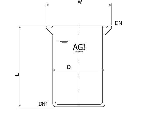 旭製造所 大型はしけ化学反応容れもの（弁座無） 3000mL 1個 3953-3000