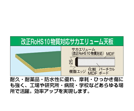 サカエ やり方台 オプション天板（中量用天板） W1500×D750×H25粍 1枚 KT-1575FTENC