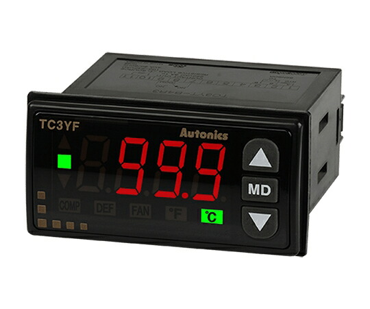 オートニクス 冷凍冷蔵用デジタル温度調節器　（RTD/AC100～240/コンプレッサ出力+除霜出力） 1個 TC3YF-24R(RTD)