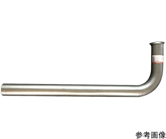 山脇製作 90度曲げ煙管 片側唐人笛製作印字機（L型・鉄製メッキ管） 460粍 1本 FB-110