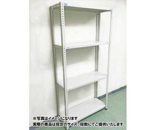 明興関包スチール 軽量ラック（セミノンボルトタイプ） ミックラック H2100×W880×D455mm 天地7段 1組 LN08-7345-7