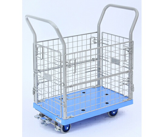 店内全品ポイント5倍★要エントリー★金沢車輌 小型静音樹脂網台車 フットブレーキ付 完成品 1台 NP-107GS+FB|Shop de clinic店