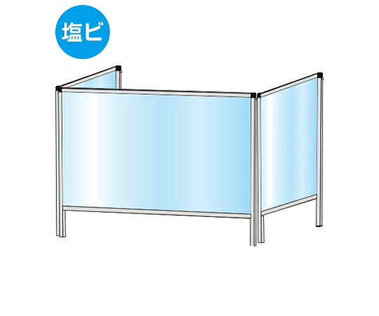 店内全品ポイント5倍★要エントリー★常磐精工 パーテーションスタンド　三面　600&times;900mm　（塩ビ仕様） 1台 HBP3F600X900E｜Shop de clinic店